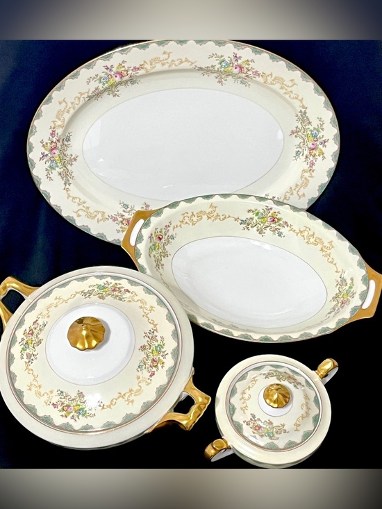 Meito Other - VTG 1930s Meito China Hand Painted Hostess Serving Set - 6 pc.